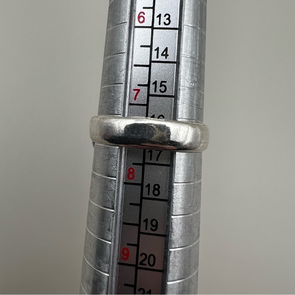 New Black Rutile Rutilated Quartz Crystal Stone Silver Overlay Ring 7.25 - 7.5 - Picture 6 of 7